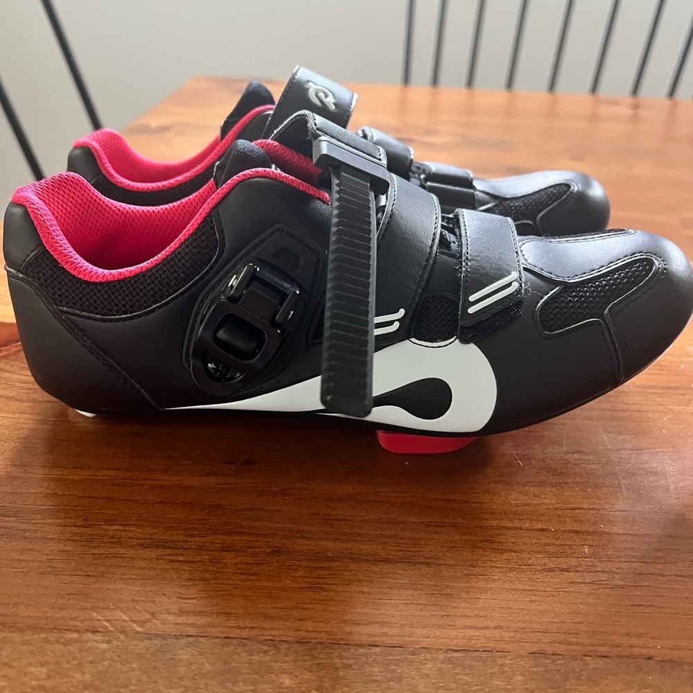 Peloton Black and Red Cycling Shoes